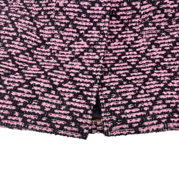 CHANEL Vintage 95A CC Logo Tweed Jacket #38 Pink Black Button Cotton [105548] - Picture 8 of 14